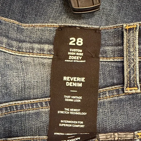 Hudson Jeans Women's High Rise Blue with Red Accent